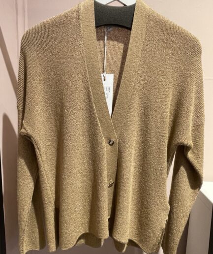 GOLD-Knitted Cardigan KIG0142 EVA KAYAN