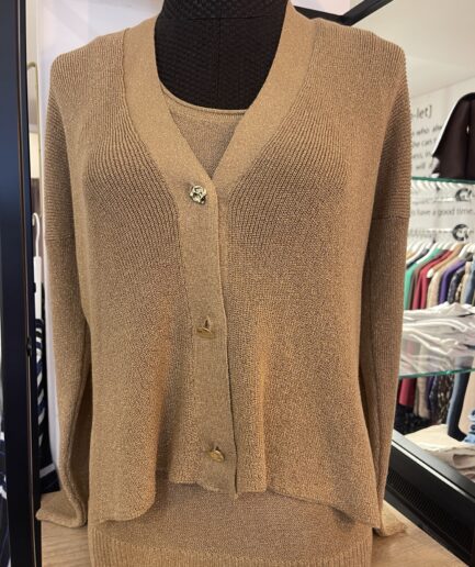 GOLD-Knitted TANKTOP KIT0139 EVA KAYAN