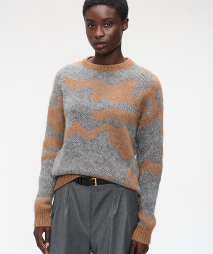 PULLOVER Cognac shiny inlay H25171 JANE LUSHKA