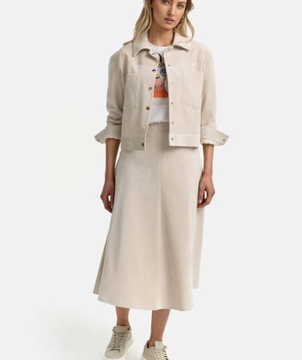 CREME corduroy JACKET 253-1556-1 CATNOIR, CREME corduroy ROK 253-5780-1 CATNOIR