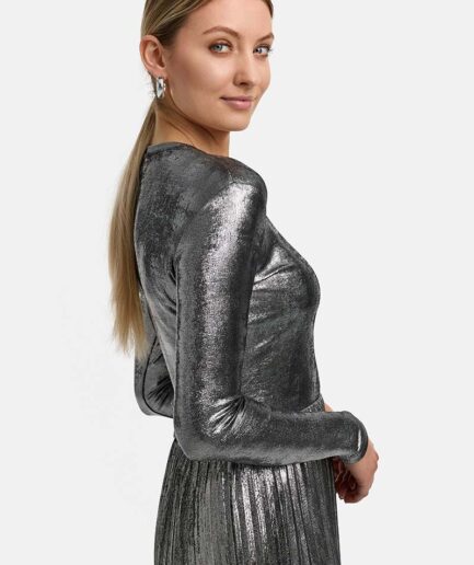 SILVER glitter jersey SHIRT 253-6800-1 CATNOIR