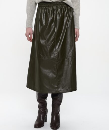 NITTY Army eco leather SKIRT JANE LUSHKA