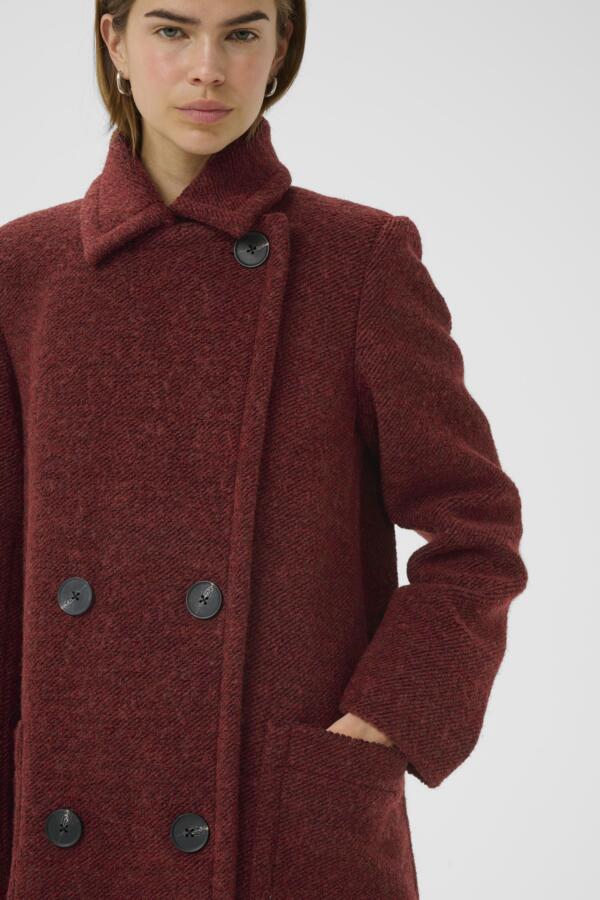 YumIW DB Syrah Melange Coat INWEAR YumIW DB Syrah Melange Coat INWEAR