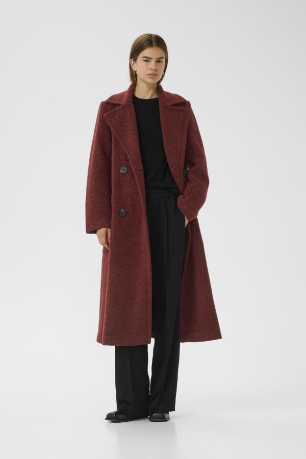 YumIW DB Syrah Melange Coat INWEAR YumIW DB Syrah Melange Coat INWEAR