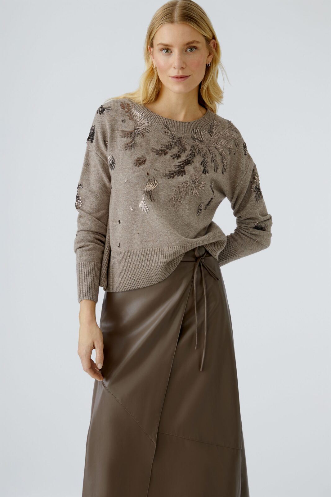 Wrap skirt 94517 taupe OUI Wrap skirt 94517 taupe OUI