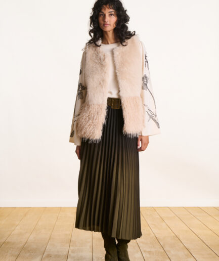 EDMA Ecru GILET LA FEE MARABOUTÉE