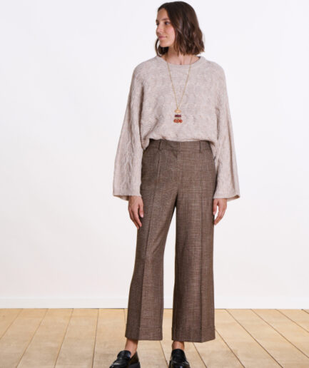 ENIK Brun TROUSERS LA FEE MARABOUTÉE