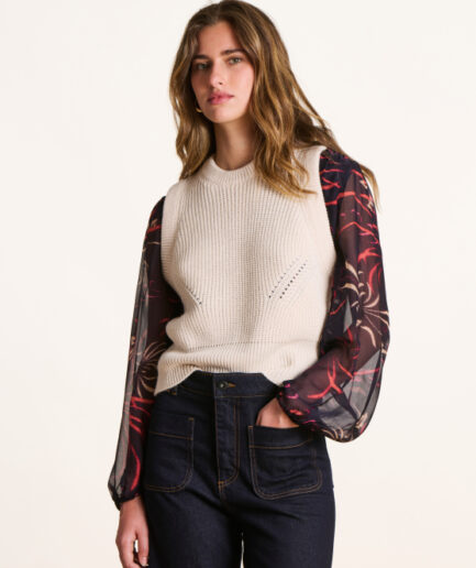 EBIME Ecru Pullover LA FEE MARABOUTÉE