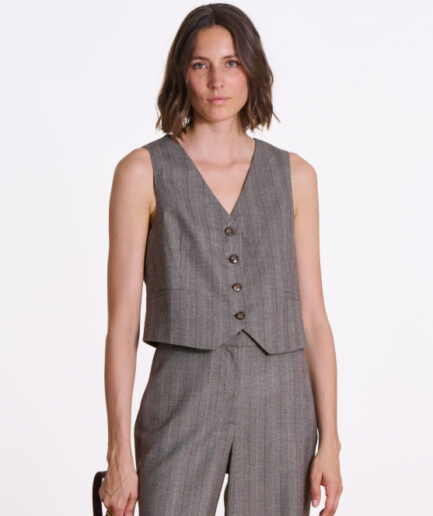 ZOOM Greige Vest LA FEE MARABOUTÉE