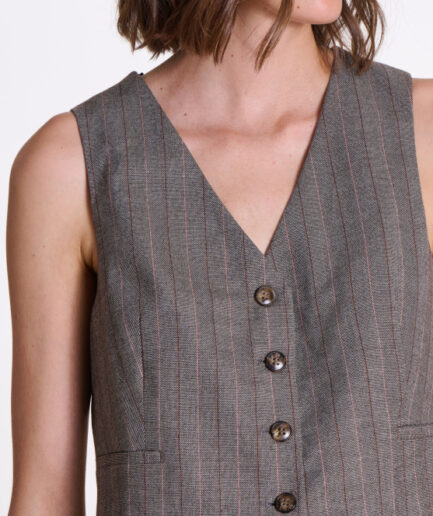 ZOOM Greige Vest LA FEE MARABOUTÉE