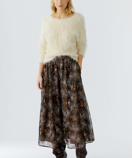 A-Linien-Skirt 95443 Black-Brown 0998 OUI