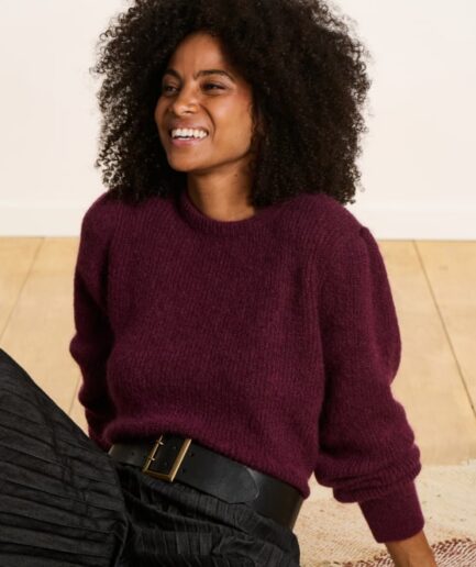 ESTHER Prune PULLOVER LA FEE MARABOUTÉE