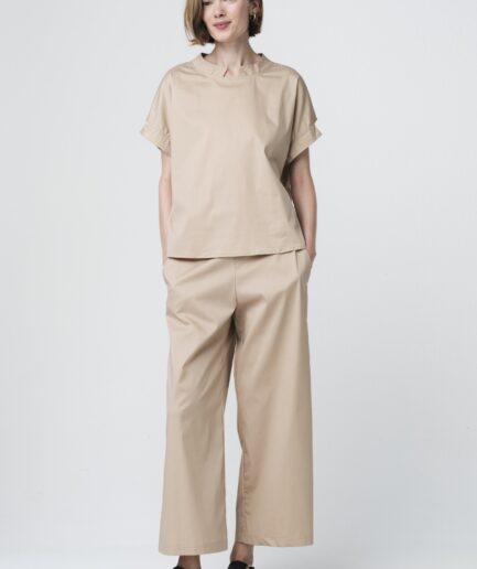 Poplin Sabbia semi Pants 23074 (BDCCNY23074) JANE LUSHKA