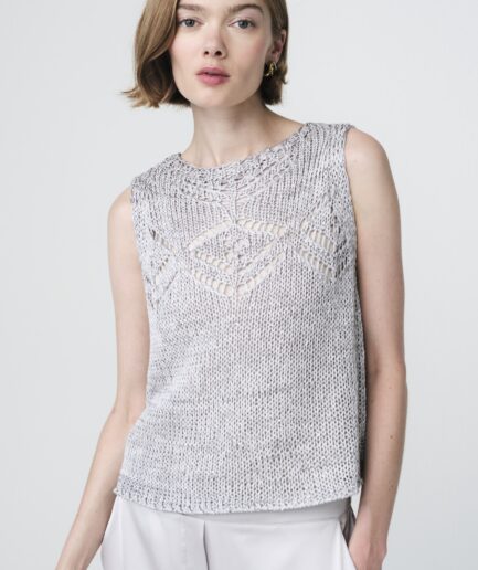 Sequined Light Grey Top (BDCE25052) JANE LUSHKA