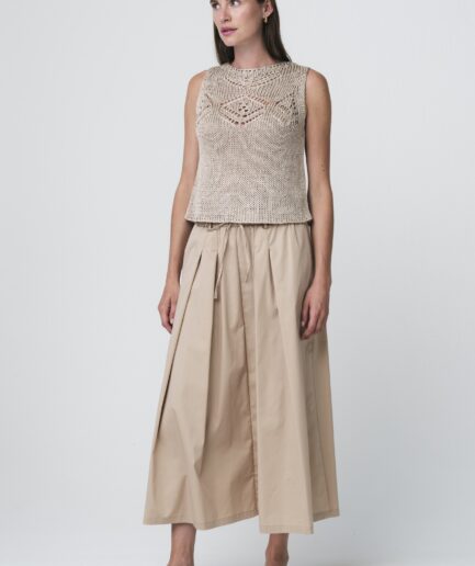 Sequined Beige Top (BDCE25052) JANE LUSHKA