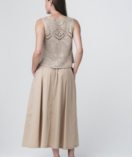 Sequined Beige Top (BDCE25052) JANE LUSHKA