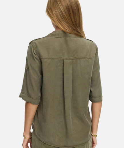 Khaki Garment-Dye Blouse 2634 CATNOIR