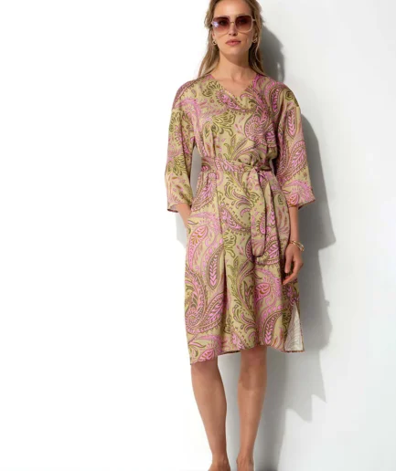 Paisley Viskose Satin Dress 3245 CATNOIR