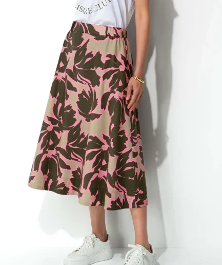 Olive Flowers Big Skirt 5160 CATNOIR