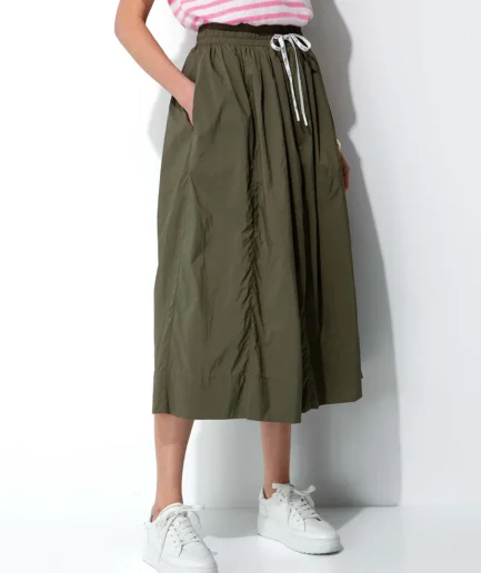 Khaki Nylon taft Skirt 5510 CATNOIR