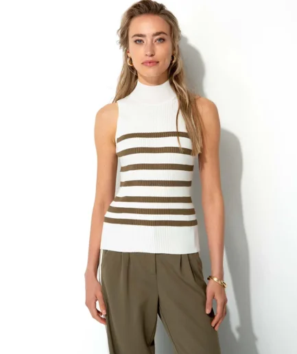 Khaki Nylon taft Skirt 5510 CATNOIR