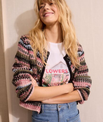 Black Red 0993 Cardigan 96618 OUI