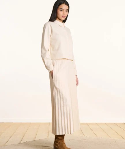 FL-CH-FORY-C 703 ECRU Blouse LA FEE MARABOUTÉE