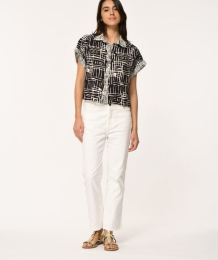 FL-CH-FELICE-M 937 NOIR/ECRU Shirt LA FEE MARABOUTÉE