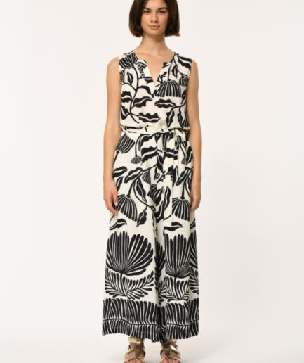 FL-CO-FLOMEE-C 939 ECRU/NOIR Dress LA FEE MARABOUTÉE