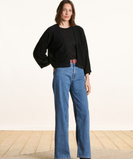 FL-GI-FRANKA 700 NOIR Gilet LA FEE MARABOUTÉE