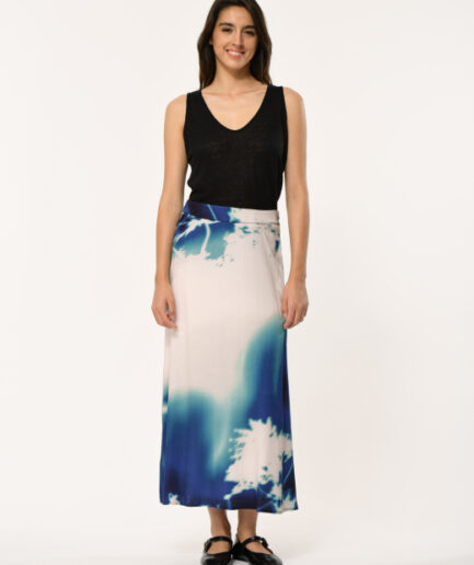 FL-JU-CLODIA-C 722 BLEU Skirt LA FEE MARABOUTÉE