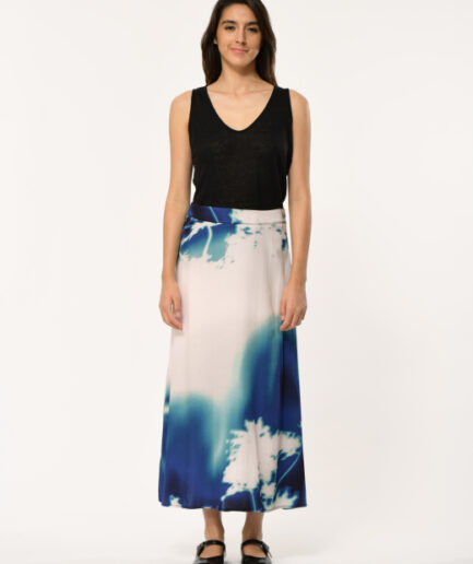 FL-JU-CLODIA-C 722 BLEU Skirt LA FEE MARABOUTÉE