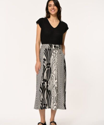 FL-JU-DALIX-W 939 ECRU/NOIR Skirt LA FEE MARABOUTÉE