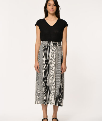 FL-JU-DALIX-W 939 ECRU/NOIR Skirt LA FEE MARABOUTÉE