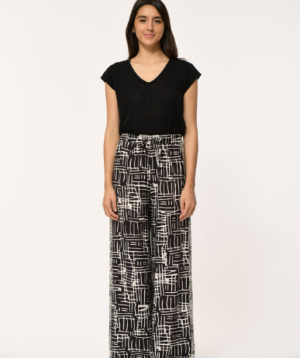 FL-PA-FRANZA-M 937 NOIR/ECRU Pantalon LA FEE MARABOUTÉE