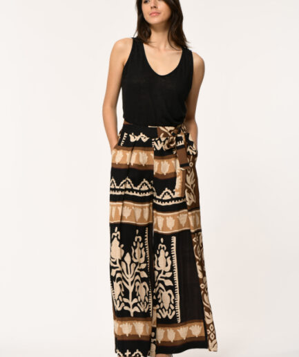 FL-PA-SIMBA-A 927 MARRON/NOIR Pantalon LA FEE MARABOUTÉE