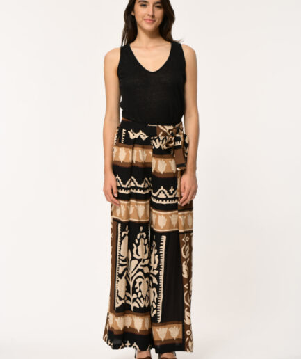 FL-PA-SIMBA-A 927 MARRON/NOIR Pantalon LA FEE MARABOUTÉE