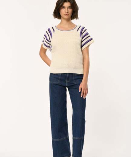 FL-PU-FOCUS-F 1711 ECRU/PENSEE Pullover LA FEE MARABOUTÉE