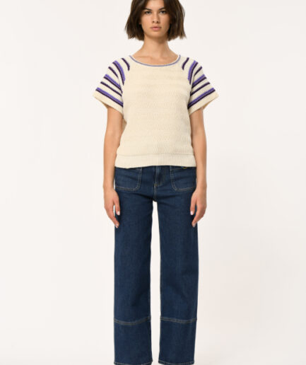 FL-PU-FOCUS-F 1711 ECRU/PENSEE Pullover LA FEE MARABOUTÉE