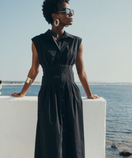 FL-RO-FONLOBA-P 700 NOIR Dress LA FEE MARABOUTÉE