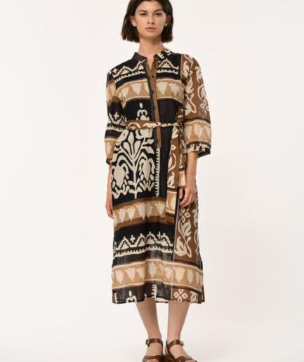 FL-RO-SQUIDO-A 927 MARRON/NOIR Dress LA FEE MARABOUTÉE