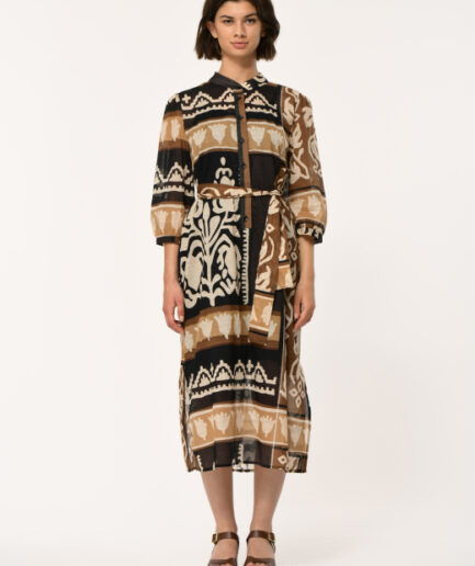 FL-RO-SQUIDO-A 927 MARRON/NOIR Dress LA FEE MARABOUTÉE