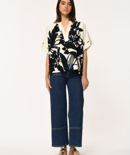 FL-TO-FLACON-F 939 ECRU/NOIR Top LA FEE MARABOUTÉE