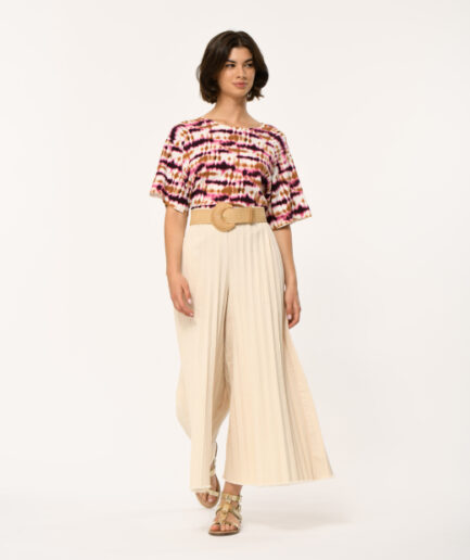 FL-PA-DAMASO-C 703 - ECRU Pantalon LA FEE MARABOUTÉE