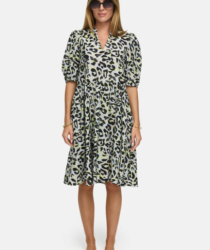 Yellow Leo Viskose Dress 3191 CATNOIR