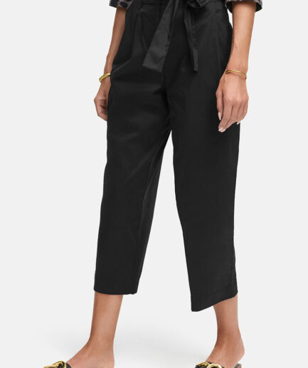 Black Cotton Stretch Trousers 4074 CATNOIR