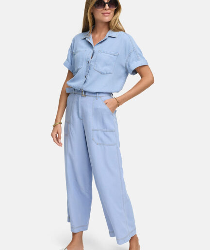 Light Denim Lyocell Trousers 4960 CATNOIR