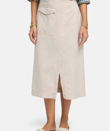 Beige Lyocell Garment-Dye Skirt 5580 CATNOIR