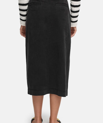 Black Lyocell Garment-Dye Skirt 5580 CATNOIR