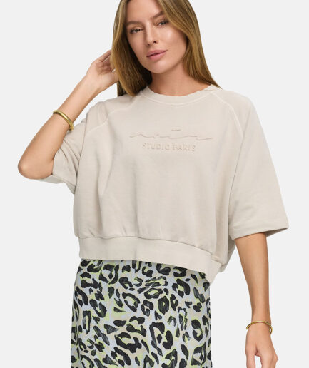 Beige Logo Sweatshirt 6745 CATNOIR
